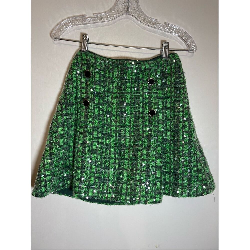 Antropologie Green Sequin Tweed Two-Piece Set - Picture 10 of 12